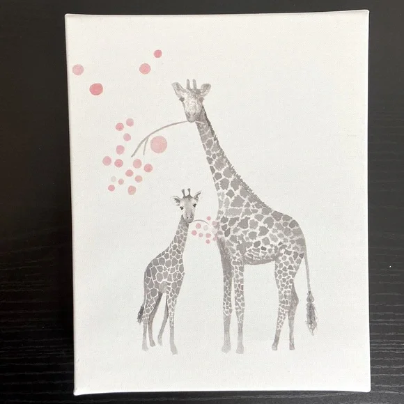 Grey and Pink Wrapped Baby Animal Canvases Decor Set - Picture 8 of 9